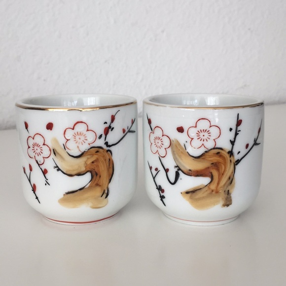 Vintage Other - Vintage Japanese Tea Cups Cherry Blossom